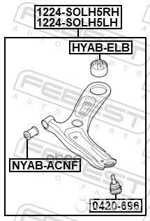 1224-solh5LH рычаг нижний левый Hyundai Accent