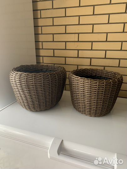 Кашпо из ротанга