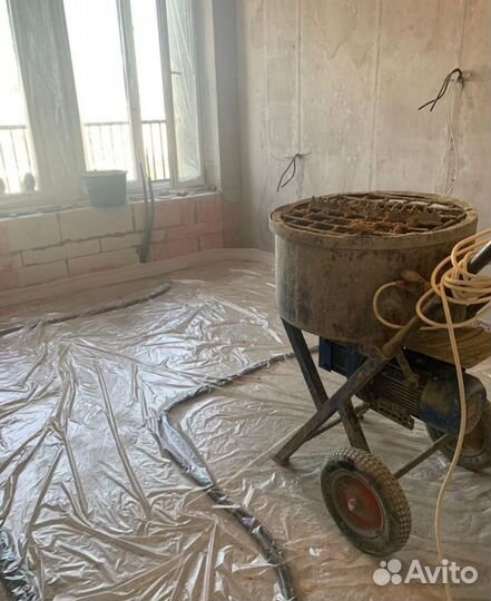 Полусухая стяжка пола за 1 день