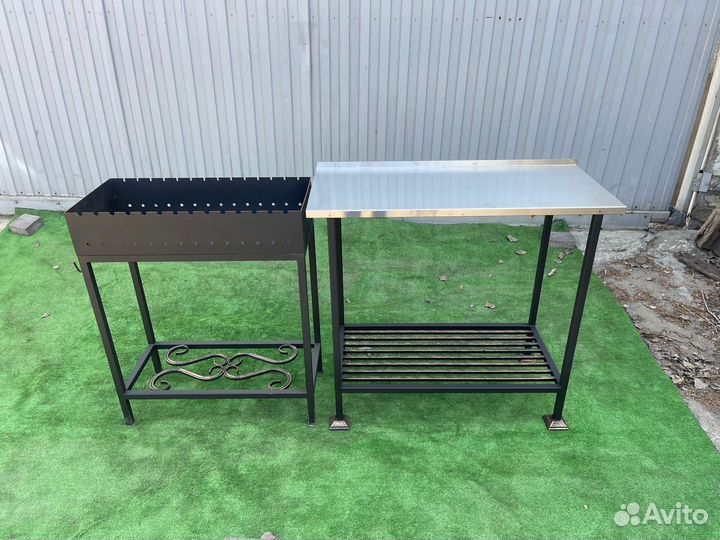 Стн40-100/1,5 Стол к мангалу с нерж/стали из 1,5мм