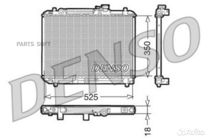 Радиатор 525x350 suzuki Baleno 1.3-1.8 95-02