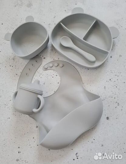 Набор детской силиконовой посуды