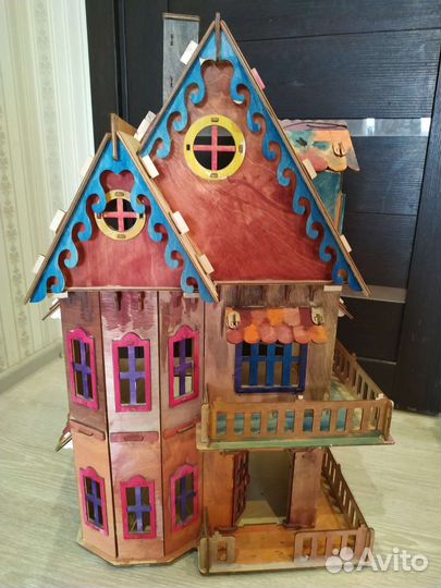 Детский игровой деревянный домик