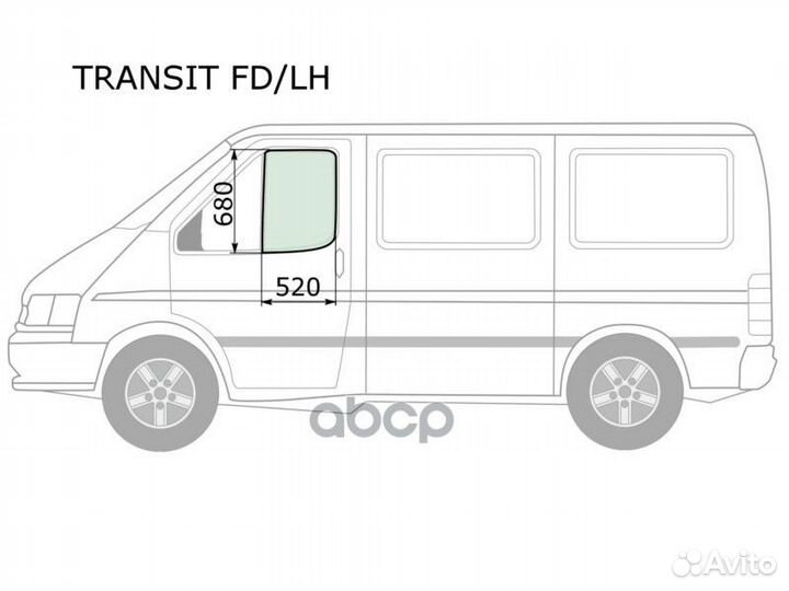 Стекло боковое опускное (Спереди/ Слева/ Цвет з