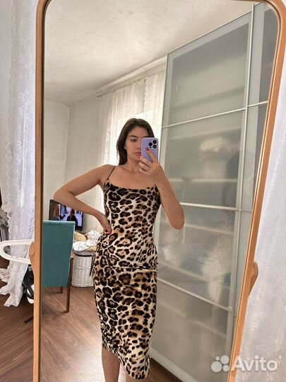 Платье леопардовый принт