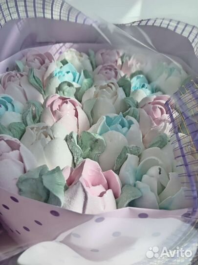 Букет зефирных роз