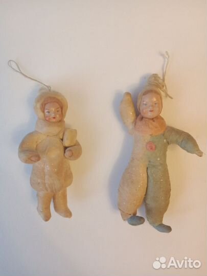 Ватные елочные игрушки СССР винтаж