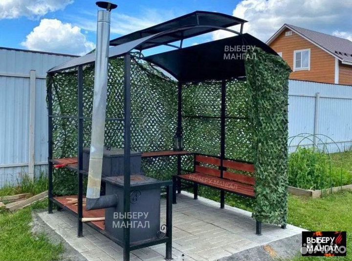 Беседка с мангалом