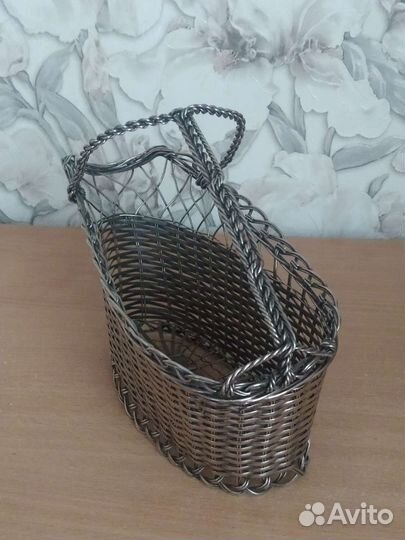 Корзина винтажная для бутылки