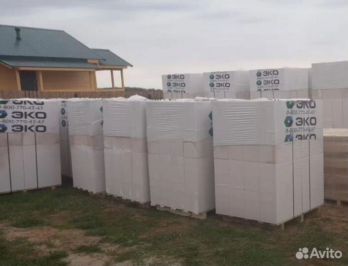 Блок из газобетона эко D500 B3,5 250x600x100