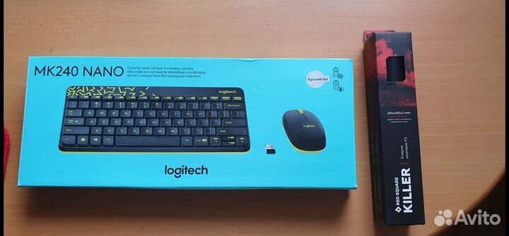 Logitech MK240, Red square XS
