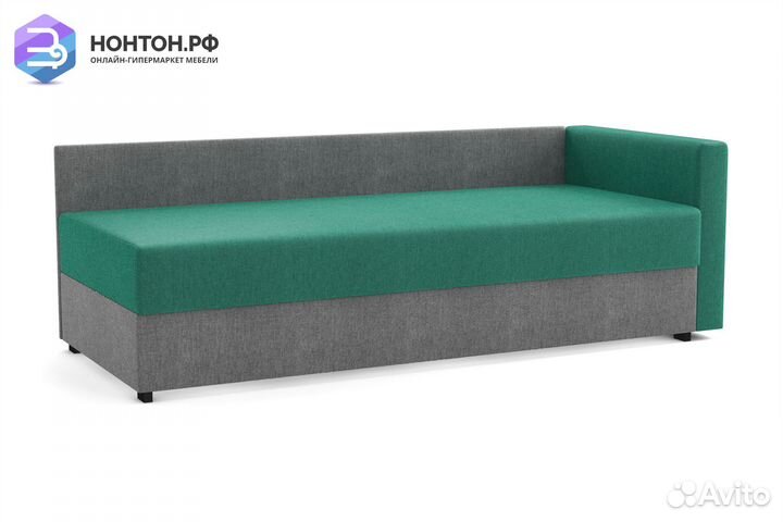 Диван Мальта зеленый / серый