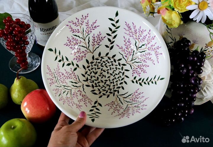 Салатник/блюдо, керамика/ручная работа и роспись