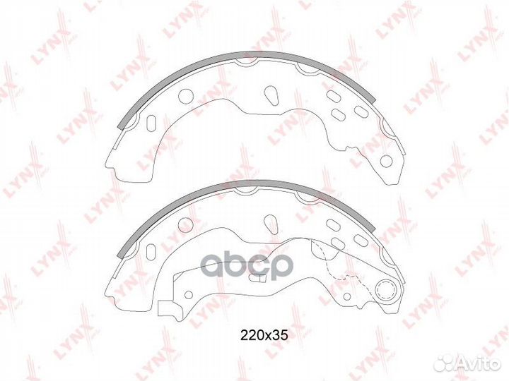 Колодки тормозные барабанные зад BS7304 LYN