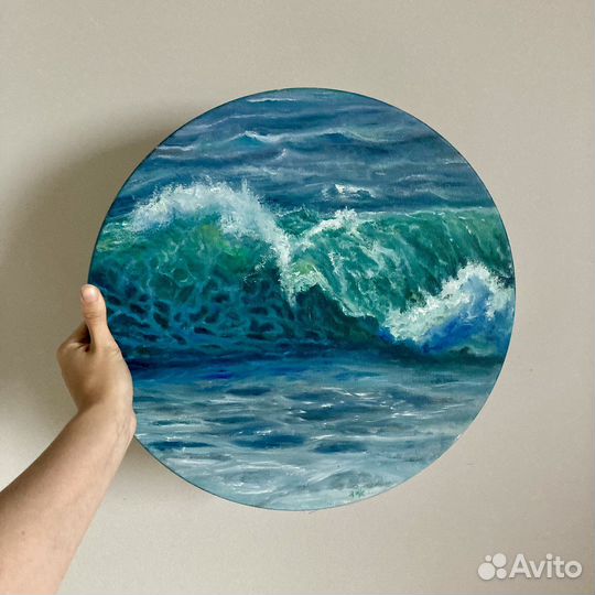 Картина маслом волны