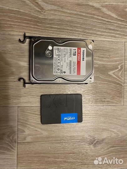 Жесткий диск toshiba 1 тб и ssd crucial 240gb