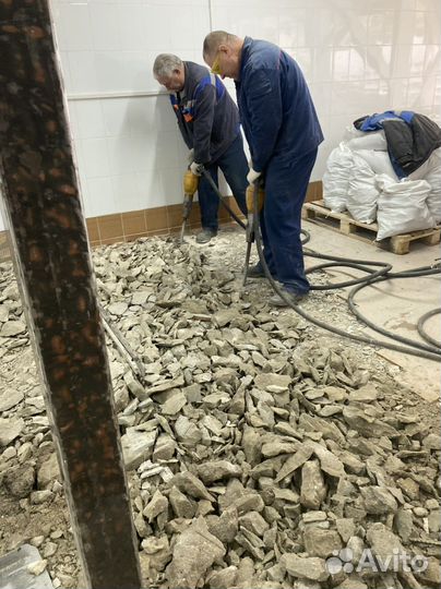 Аренда компрессора с отбойными молотками. Продувка