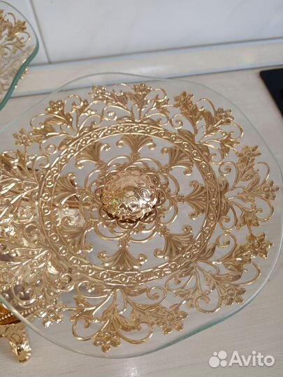 Ваза на ножке конфетница фруктовница