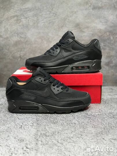 Кроссовки Nike Air Max 90 черные арт:348