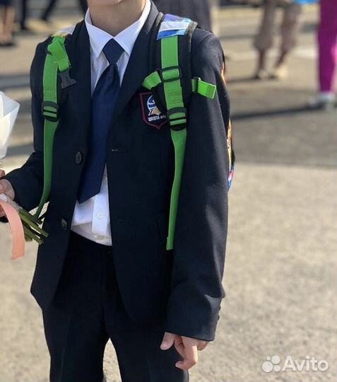Пиджак школьный синий