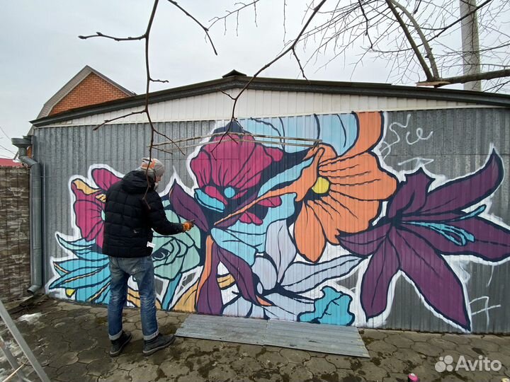 Граффити оформление на стены