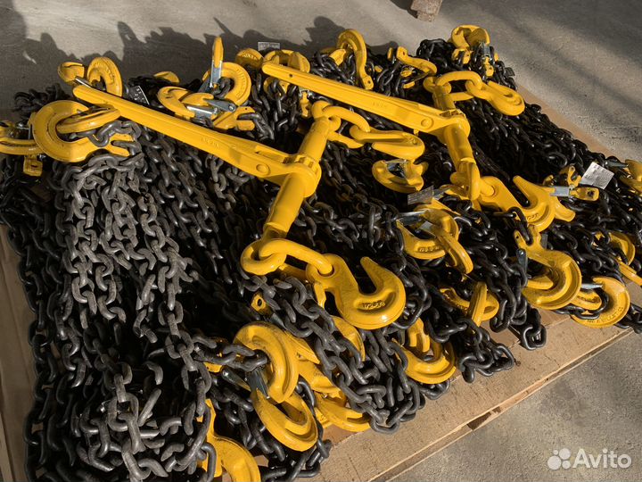 Крепежная цепь на трал 8мм 3м крюк-крюк