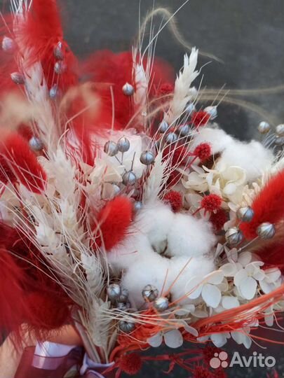 Свадебный букет из сухоцветов