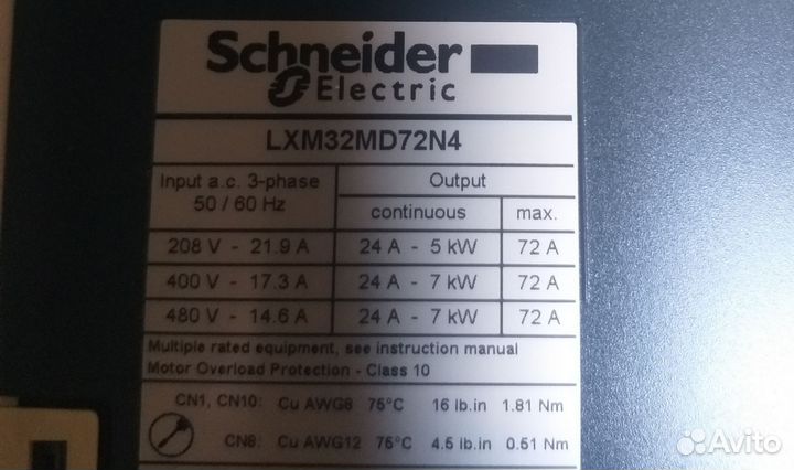 Серводрайвер Schneider Electric LXM32MD72N4