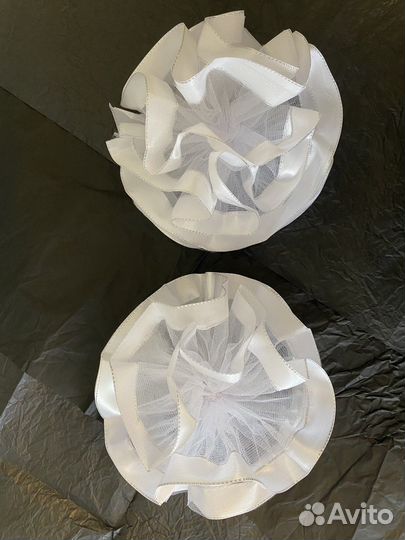 Новые Банты для волос белые 2 шт