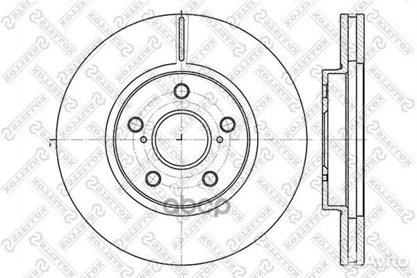 6020-4592V-SX диск тормозной передний Toyota C