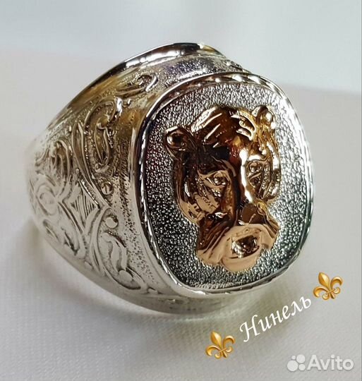 Антик. печатка. Серебро 875. Золото 583. Люкс