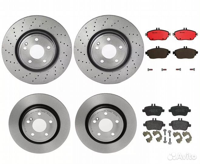 A 250 4 matic w176 комплект торм.сист. brembo 8 пр