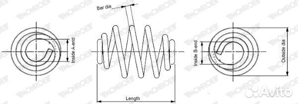 Пружина подвески chevrolet lanos 03- задняя SN0493