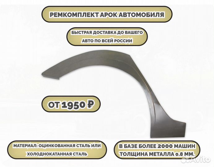 Ремонтные арки (ремкомплект) на машину