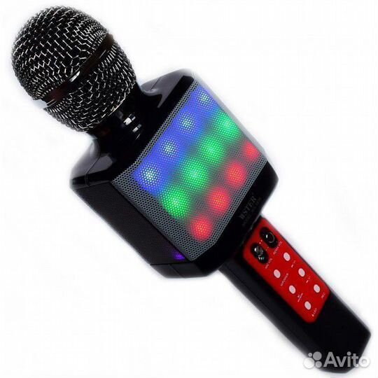 Караоке микрофон wster WS-1828 светящийся черный