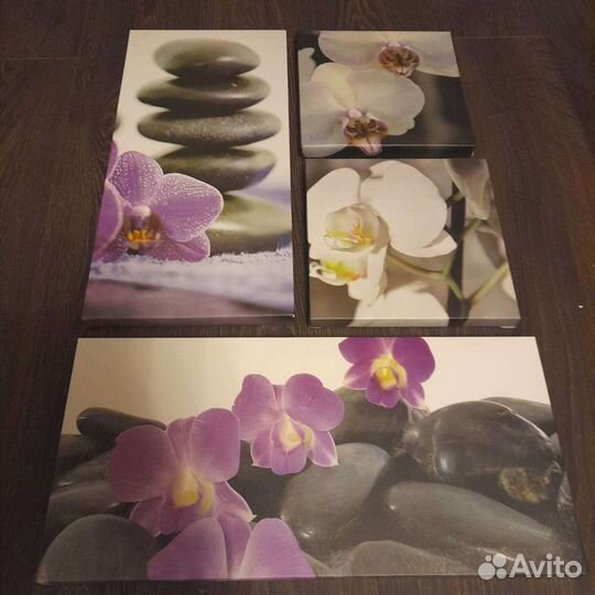 Модульная картина новая Орхидеи на фотохолсте