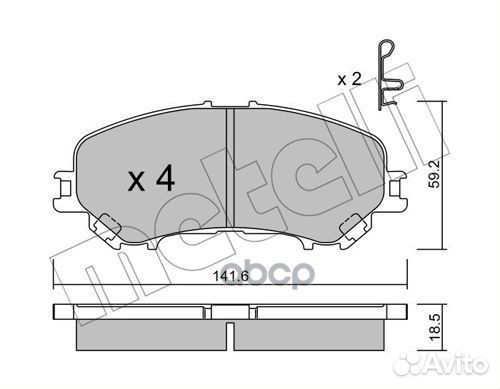 22-1010-0 колодки дисковые передние Nissan Qas