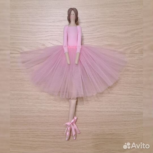 Текстильная кукла Тильда Балерина 42см