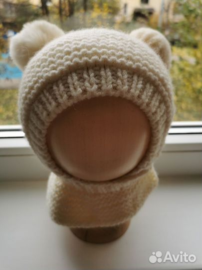 Шапка зимняя для новорожденных