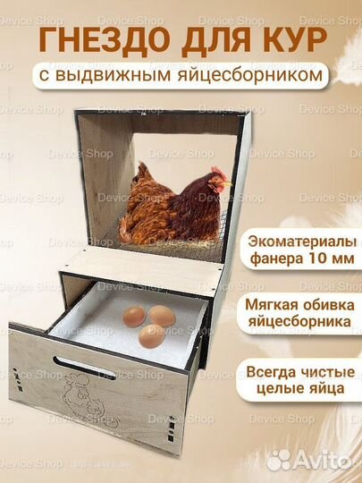 Гнездо для кур с яйцесборником