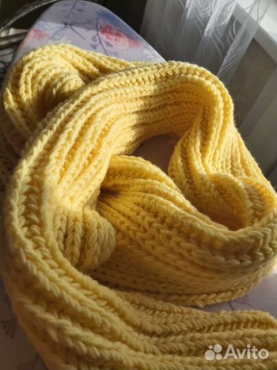 Шарф женский теплый жёлтый