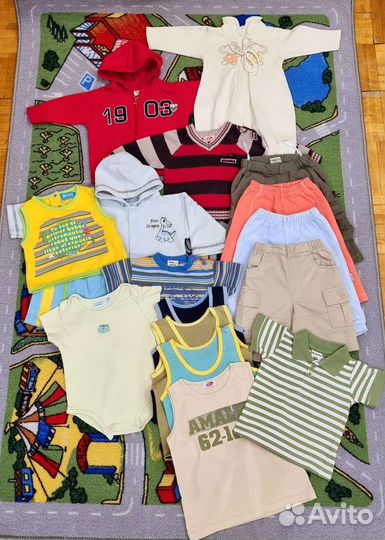 Много одежды на мальчика р.62-68, мало б/у