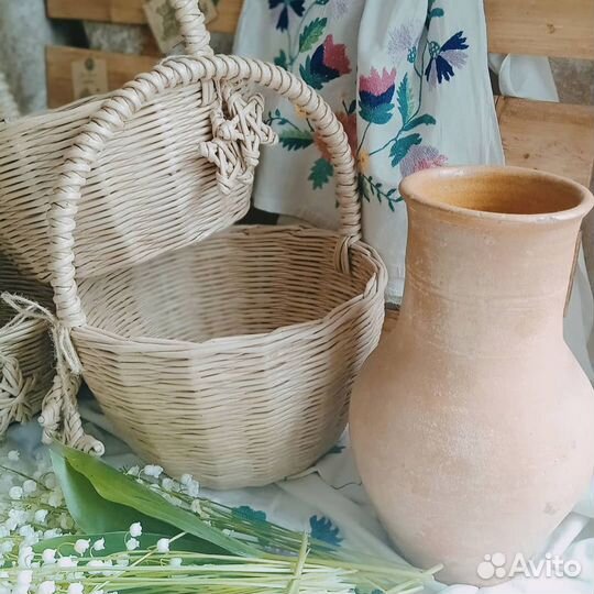 Корзины из бумажной лозы