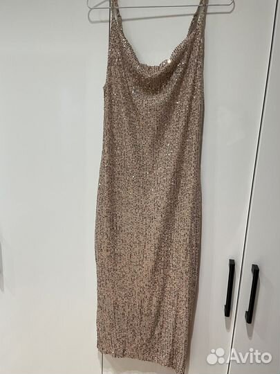 Золотое платье в пайетках 44р