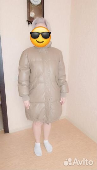 Молный кожаный плащ
