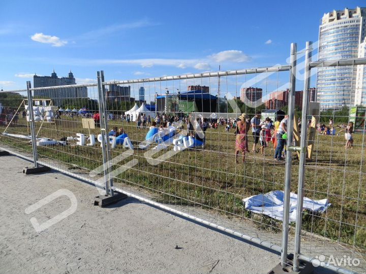 Временное мобильное ограждение 3,254х2 м, Zn