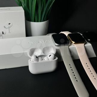 Apple watch 9 + Airpods Pro 2 (Комплект)