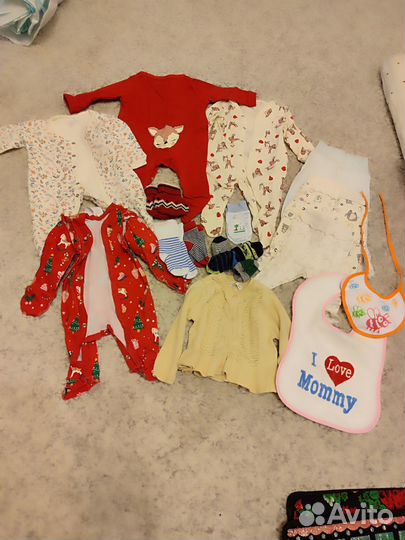 Детские вещи пакетом для новорожденных 56р