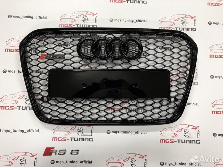 Решетка на Audi A6 в стиле RS6 кузов С7 дизайн 4.1