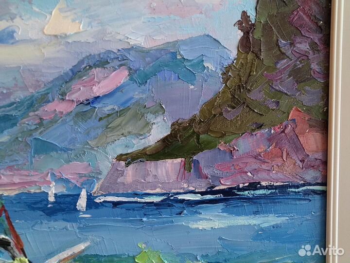 Картина в раме морской пейзаж виндсерфинг 30*40